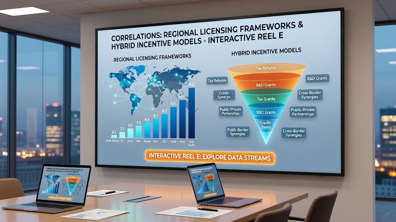 Data visualization of licensing frameworks mapped against hybrid bonus structures in reel gaming environments