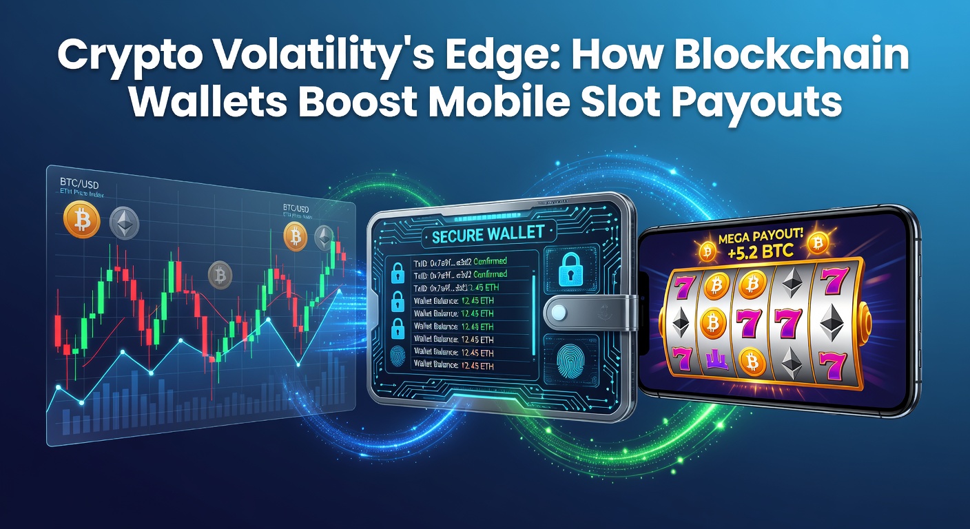 Mobile phone displaying a blockchain wallet integrated with a vibrant slot game interface, showing crypto transaction confirmations and jackpot payouts